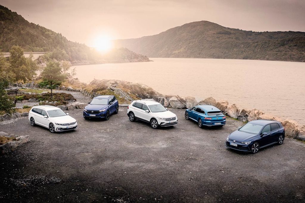 Produktpalette VW stellt in Norwegen seine Hybridautos vor