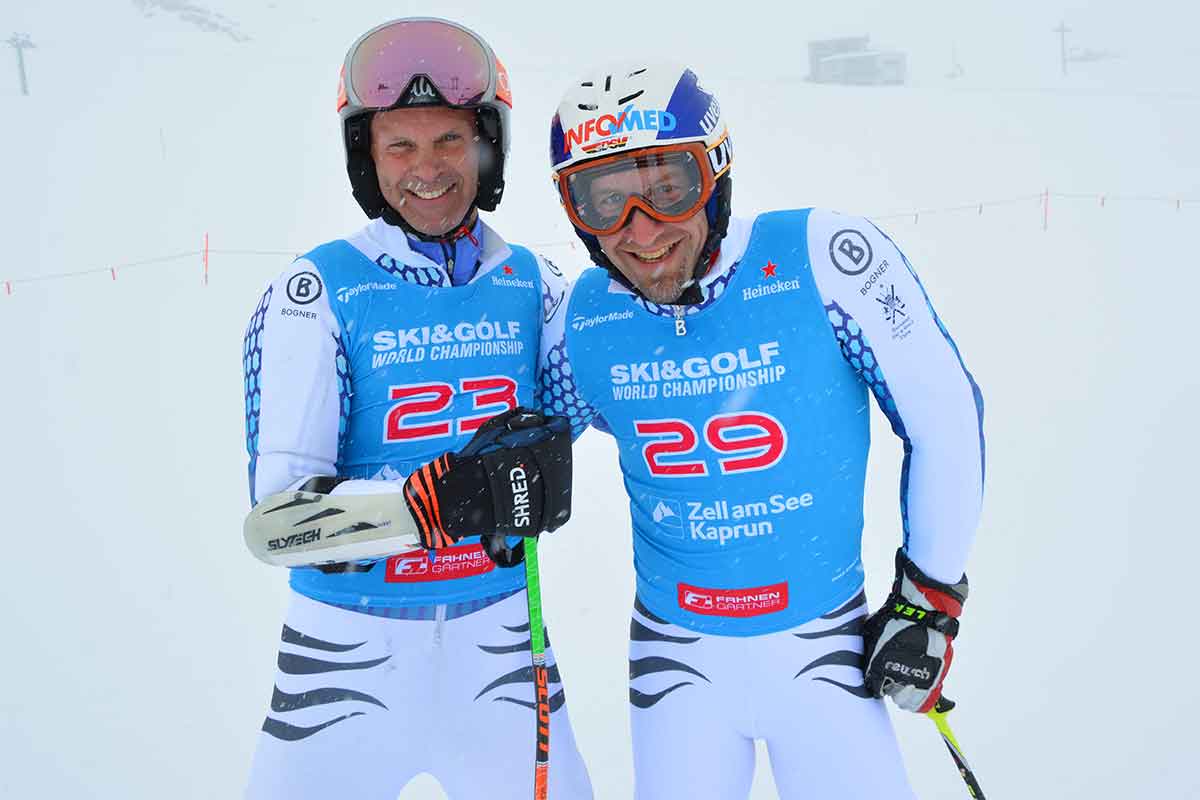 Ex-Weltcupläufer Alois Vogl (r.), Foto: www.skigolfworldcup.com